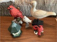 5 bird figures