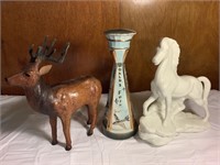 Worlds Fair statue with horse lamp