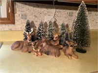 14 Deer and Trees Decor
