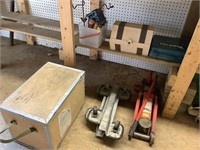 Makita drill, dolies, and assorted