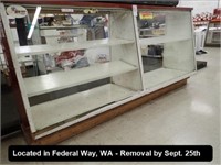 8'L X 24"W X 42"H WOOD DISPLAY CASE