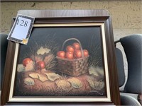 "Basket of Apples" Oil Painting