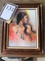 "Native American Female"   Oil Painting