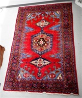 Antique Hand Knotted Heriz Persian Rug