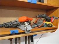 assortment of drill, jigsaws and other