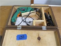 1/2" impact drill in wooden box
