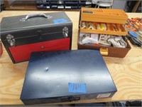metal organizer box, tool box, gun cleaning items