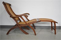 Rare Antique Folding Wood Steamer Deck Chair