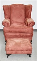 Wing / Draft Chair & Matching Ottoman