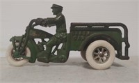 Cast Iron Indian crash car motorcycle toy