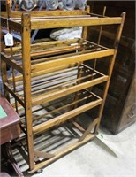 Large Wooden Rack on Casters