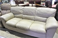 Taupe Leather Sofa