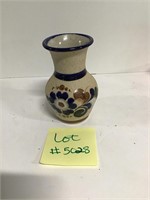 Handmade folk pottery vase Mexico