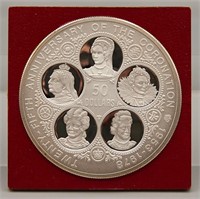1978 - Cayman Islands $50 Silver Coin