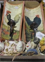 Rooster Deco - Candle Holders; S&P Set; Figurines