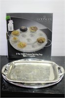 Godinger 2 Tier Tray & 3 Other Trays