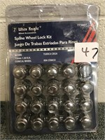 White knight spline wheel lock kit.  Part number
