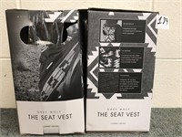 Pair of grey wolf the seat vest seat covers with