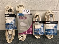 Woods extension cord lot of 4 pieces.  Please see