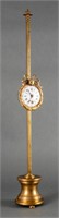 Continental Cast Brass Gravity Clock, 19th C.