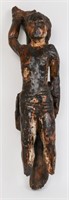 Carved Wood "Bound Slave" Figural Sculpture