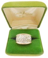 Lot #7: 14k ladies tapered dome style ring