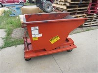 Meca 1/3yd cap metal dumpster on wheels