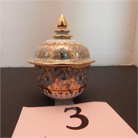 ROUND HAND-PAINTED BOX 3IN