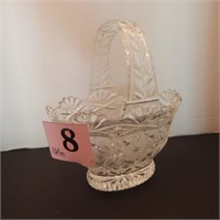 FROSTED GLASS WEDDING BASKET 8X9