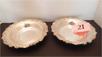 2 SILVER PLATED BOWLS BY SHERIDAN 7IN