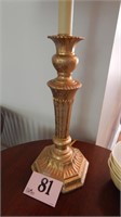 BRASS BASE TABLE LAMP 27IN  (MATCHES #17)