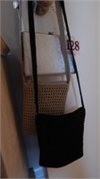 2 WOVEN CROSSBODY BAGS AND 1 EVENING BAG