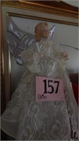 LIGHTED ANGEL TREE TOPPER 10IN