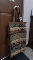 FABRIC SHOPPING BAG ON WHEELS 20IN