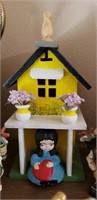 Hand Painted Bird House Decoration