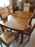 Oak Dining Table with 6 Chairs