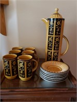 AZTEC Pattern Coffee set Crown Devon Fieldings