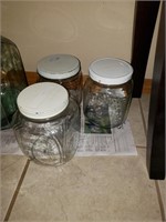 3 Jars with lids