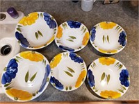 Yellow/Blue Bowl Set Maxam -Italy