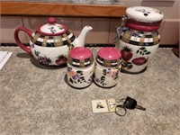Matching Tea Pot, Canister and Salt and Pepper
