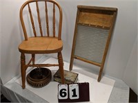 Childs Chair, Wash Board, Misc.