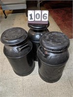 3 Milk Cans - Good Condition