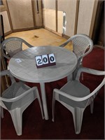 Patio Set (Plastic) 4 Chairs