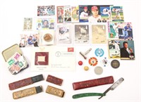 ESTATE COLLECTIBLES - RAZORS, SPORTING CARDS, TOKE