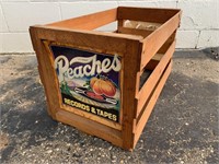 Vintage Peaches Records and Tapes Crate