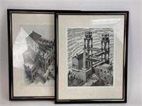 Vintage MC Escher Lithograph Prints