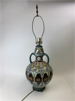 Vintage Hand Painted Ceramic Lamp