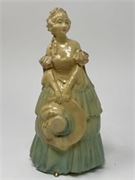 Antique Heavy Ceramic Victorian Woman Figurine
