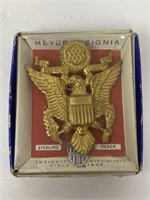 WWII Meyer Insignia Sterling Hat Badge