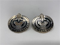 Pair of US Army Drill Sergeant Badges